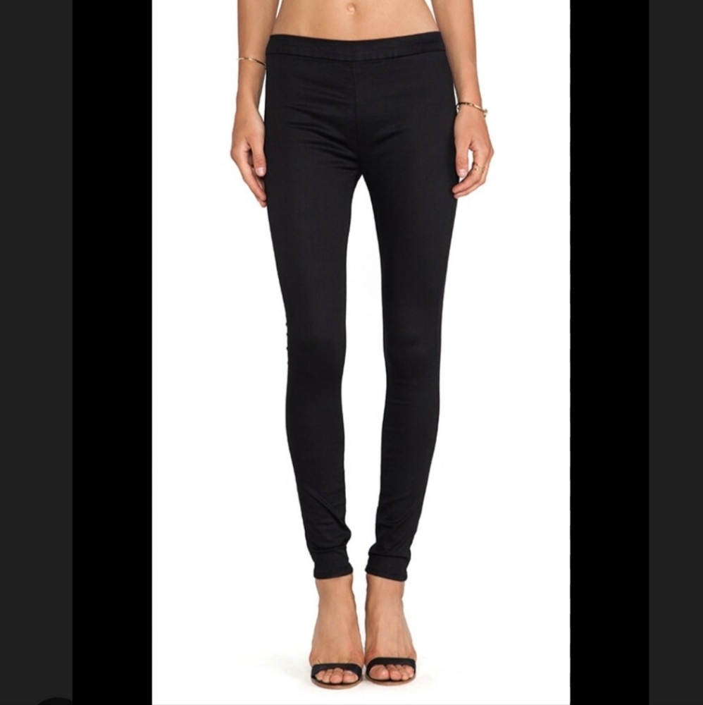 Hudson Evelyn Super Skinny High Waist Legging W28 Black Knight